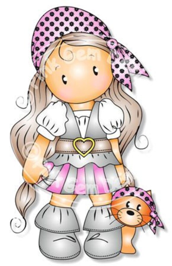 Digital Digi Stamp Pirate Chloe