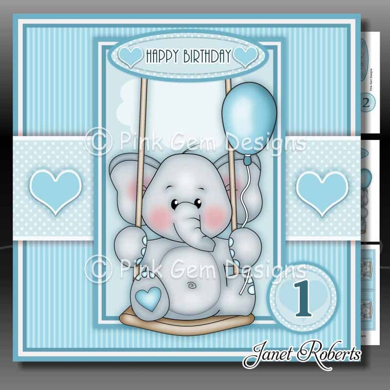 Baby Boy Decoupage 1 x A4 Sheet