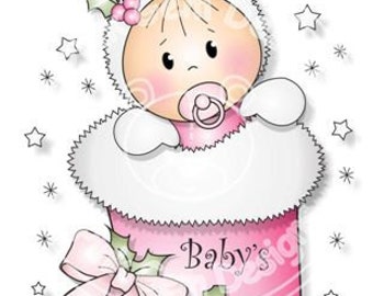 Digital (Digi) Baby's 1st Christmas Stamp