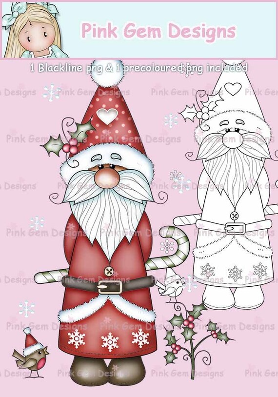 Digi Timbro Scandinavo Babbo Natale Gnomo Di Natale Nordico Etsy