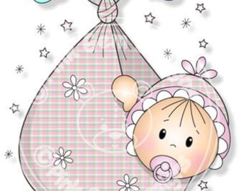 Digital (Digi) Baby Girl Bundle Stamp