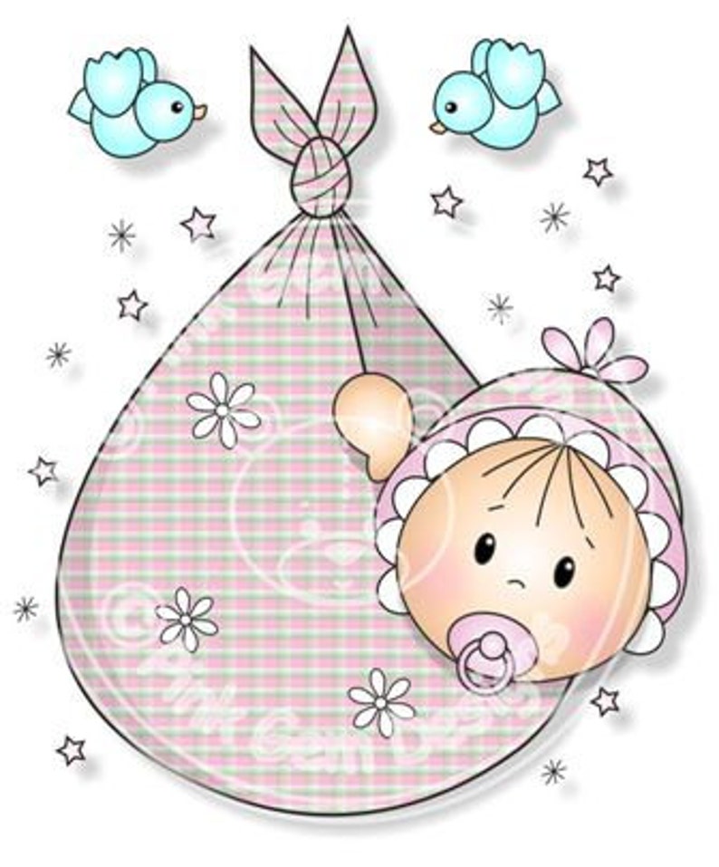 Digital Digi Baby Girl Bundle Stamp image 1