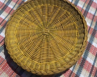 Juego de 6 manteles individuales redondos de ratán Nevco Hong Kong de estilo vintage, de 25 cm (10 pulgadas).