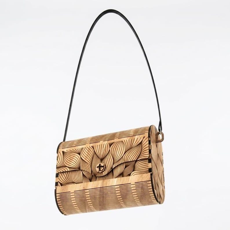 Wooden Clutch Bag SVG Template Laser Cut Handbag Files (digital