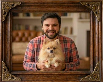 Custom Dog Memorial Portrait – Personalized Pet Loss Remembrance Gift