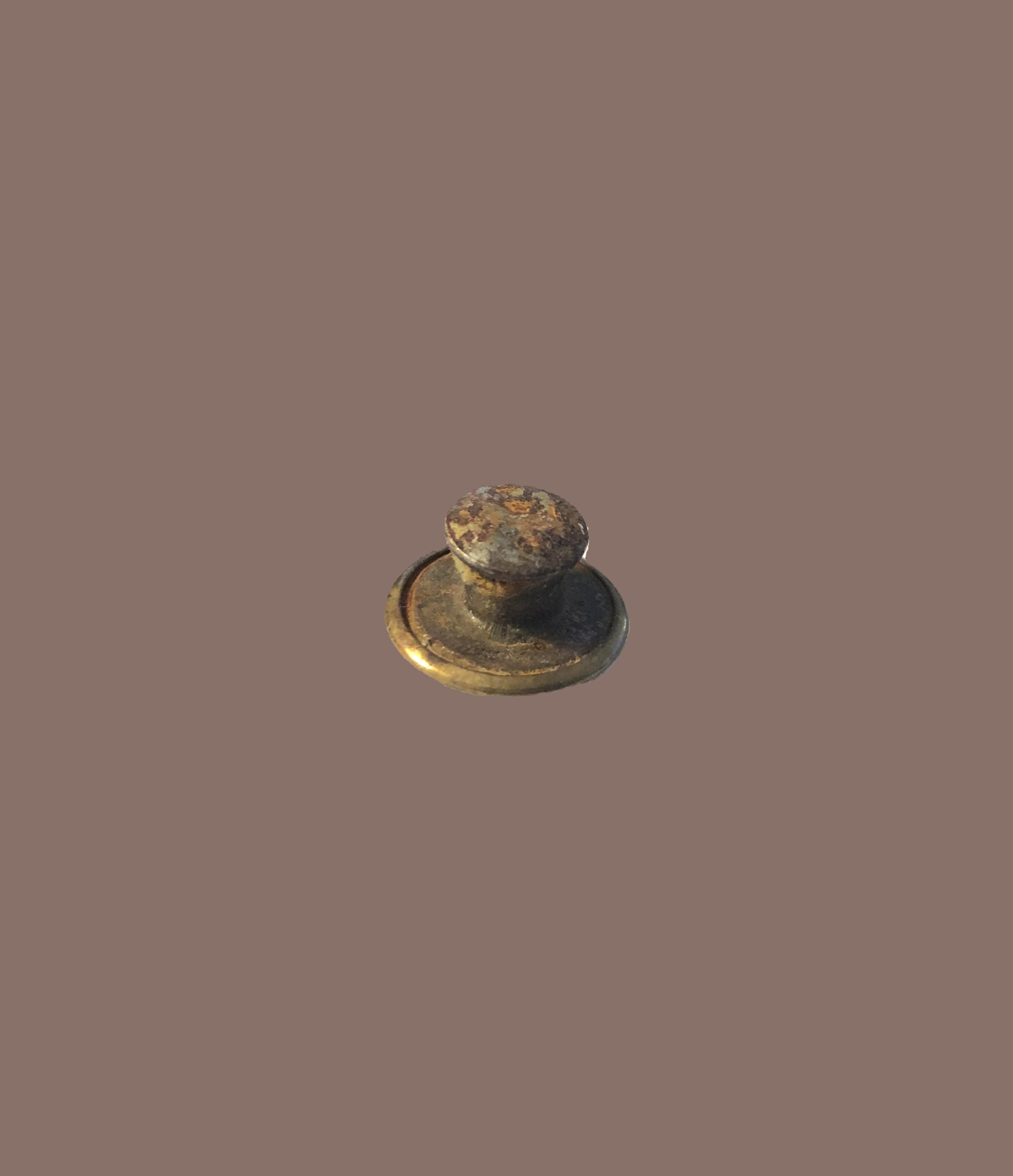 Carhartt's Vintage Button, Heart and Trolly, Stud, Brass, Work