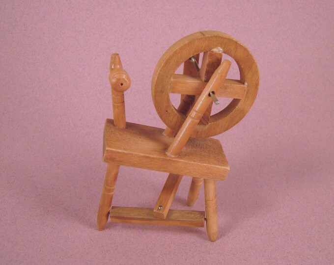 Wooden Mini Spinning Wheel Etsy