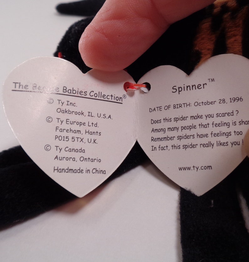 Beanie Baby Spinner 4036 1996 Handmade in China Etsy