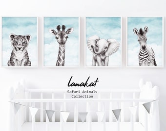 Baby Animals Prints Printables Modern Wall Art Par Lanakat