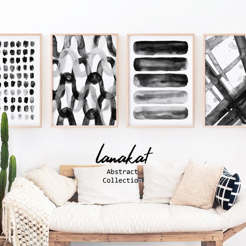 Set of 4 Abstract Art Abstract Printable Set of 4 Prints - Etsy
