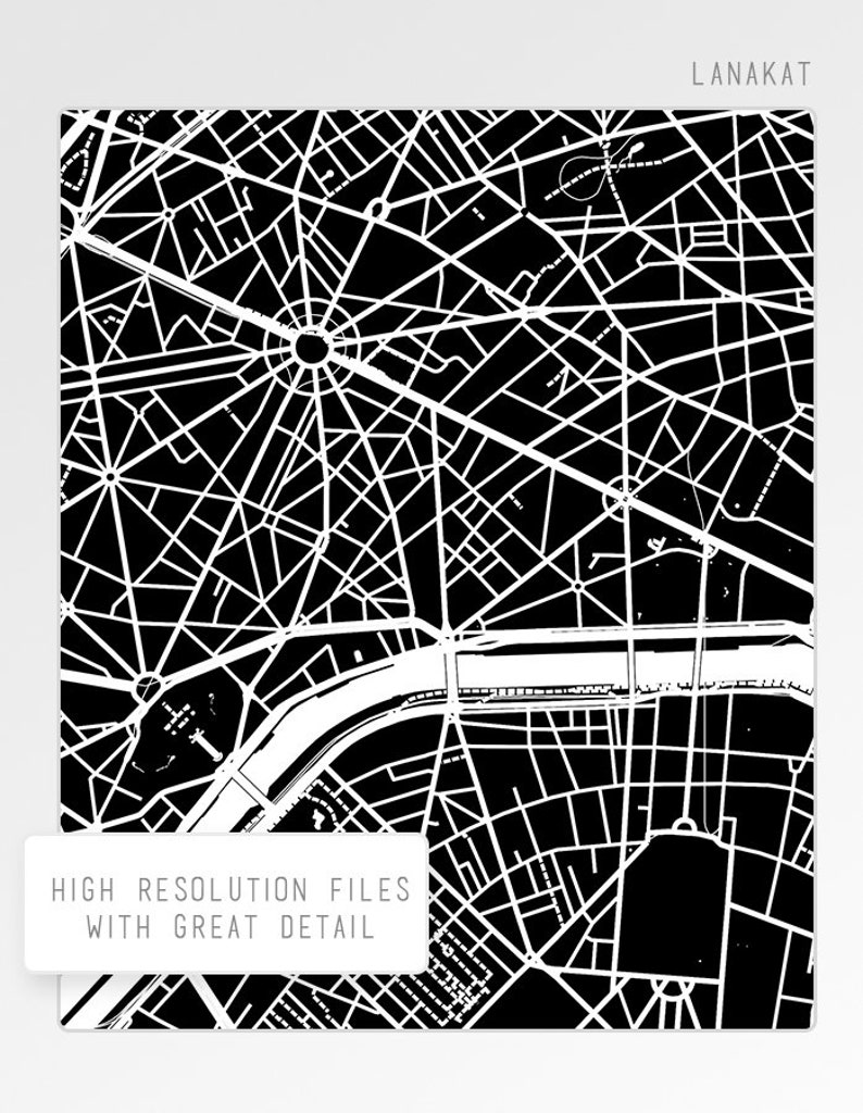 Printable Street Map Paris