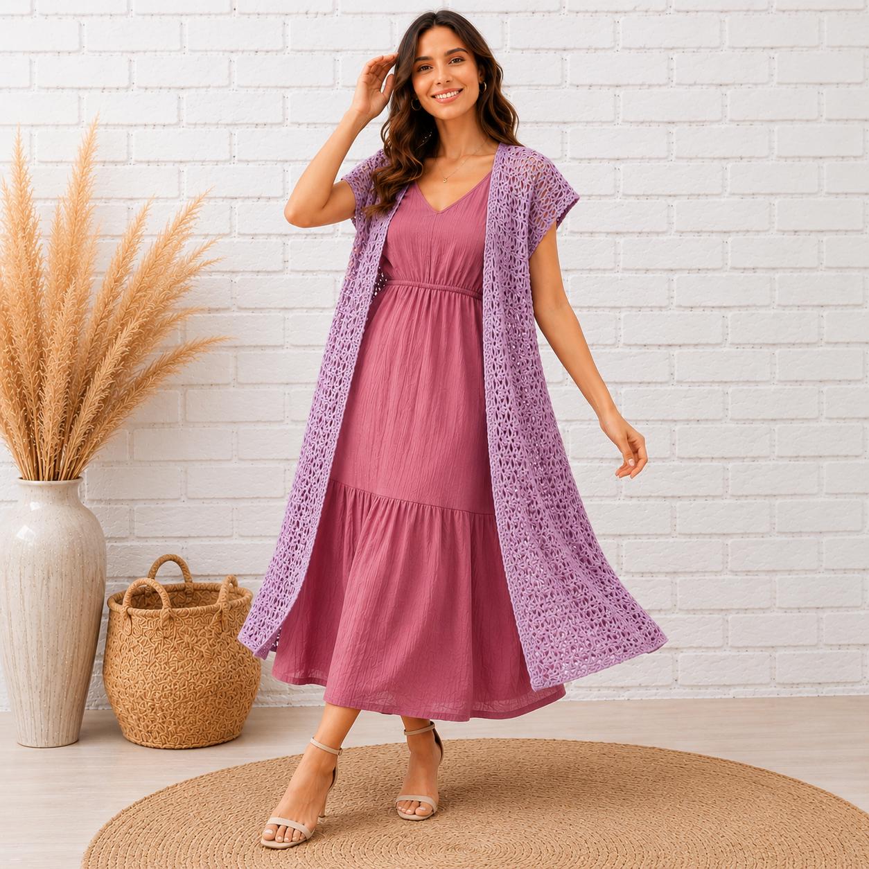 Long Sleeveless Duster Vest Cardigan
