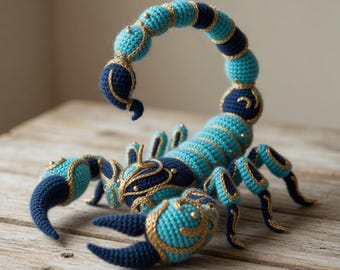 Royal Scorpion Crochet Pattern PDF, Amigurumi Scorpion Tutorial, Realistic Insect Plush, Detailed Animal Pattern, Unique Handmade Toy