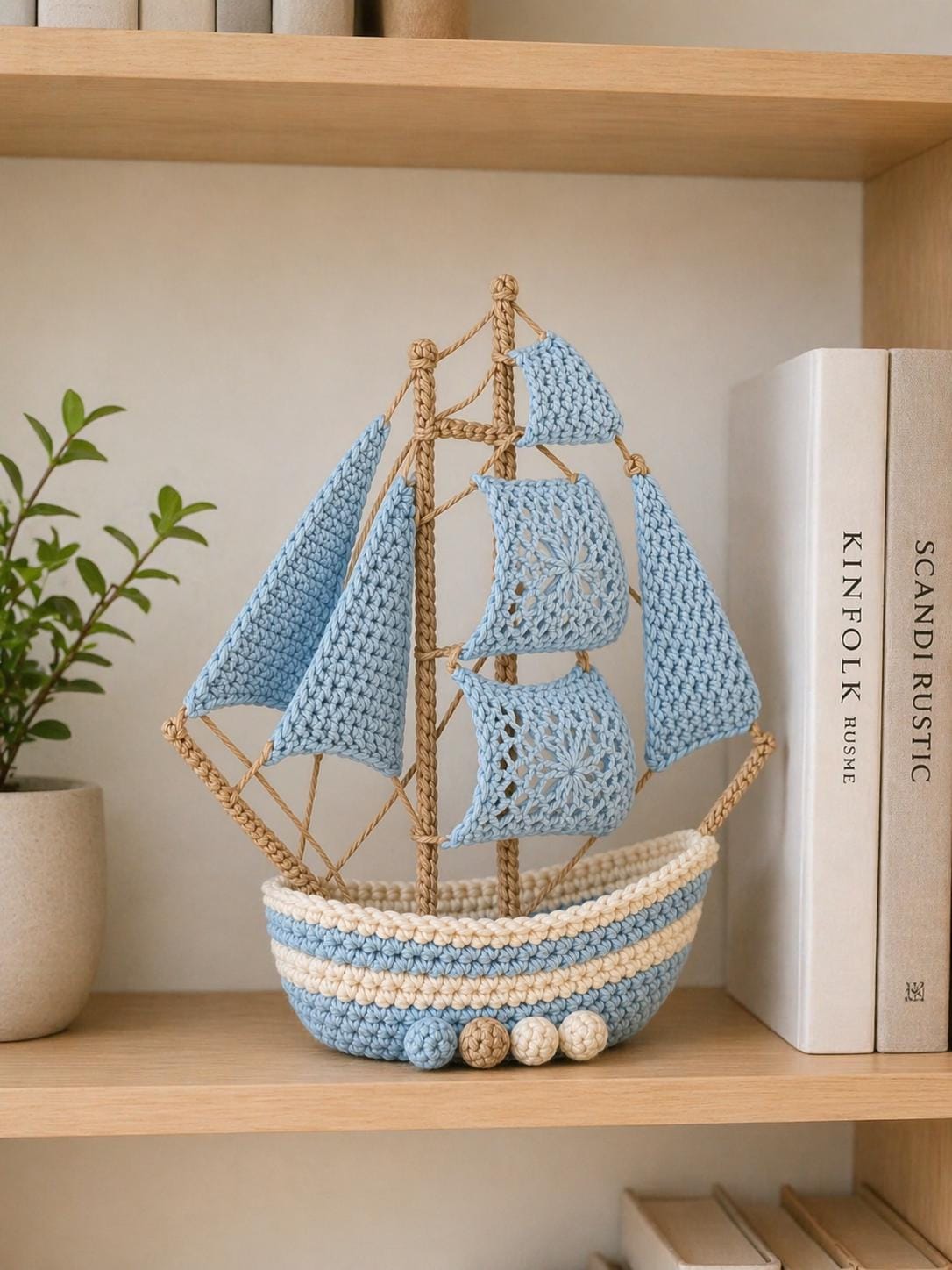 Crochet Sailboat Pattern PDF, Nautical Home Decor, Amigurumi Boat ...