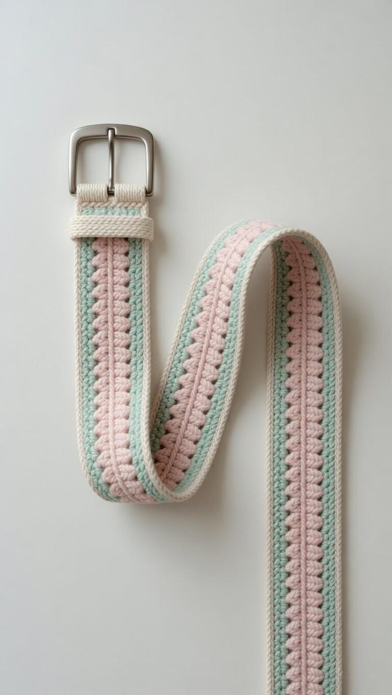Crochet Belt Pattern PDF, Boho Woven Belt Tutorial, Adjustable Handmade ...