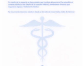 Plantilla de Justificante Médico Minimalista | Formato Profesional Editable con Diseño Moderno