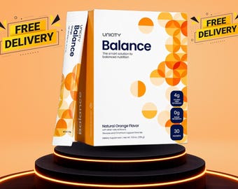 Mezcla para bebida de apoyo de glucosa Unicity Balance, sobres de fibra de naranja (30 unidades)