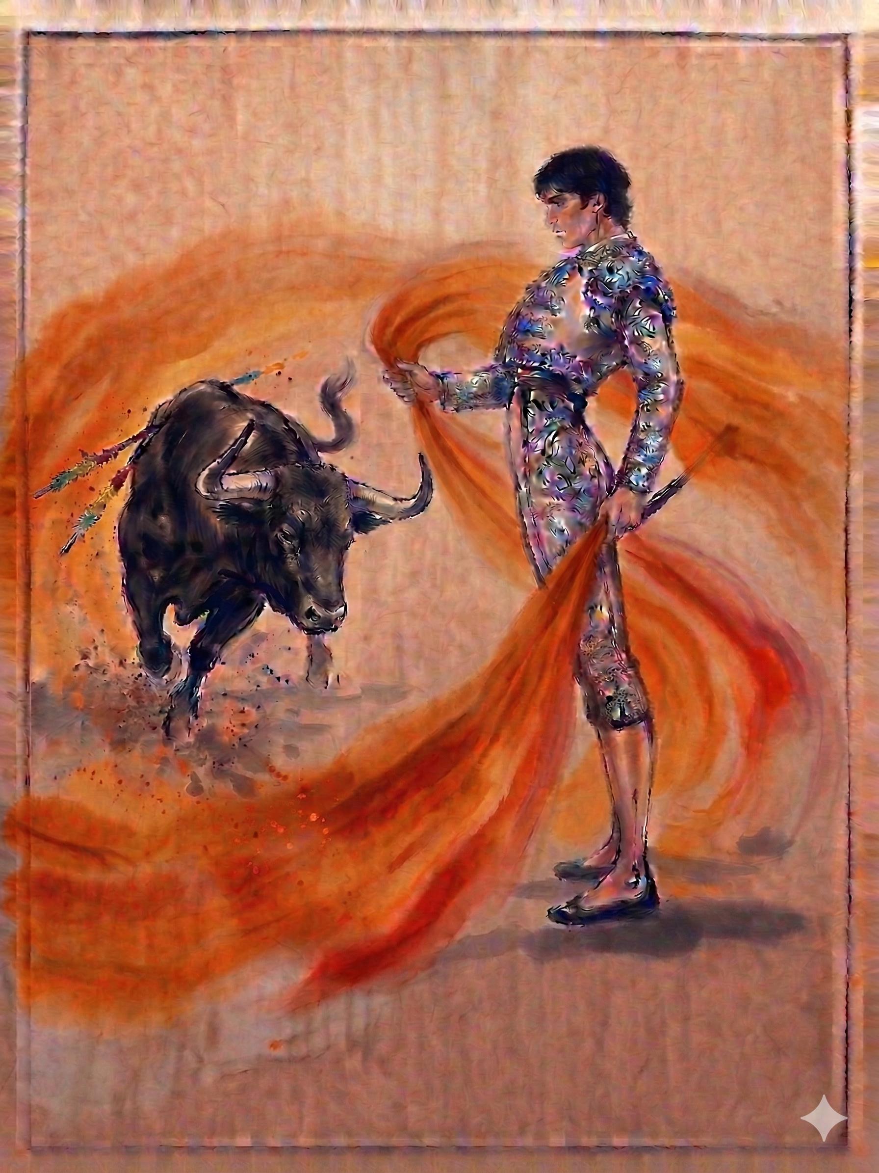 Abstract Bullfight Wall Art Printable - Etsy