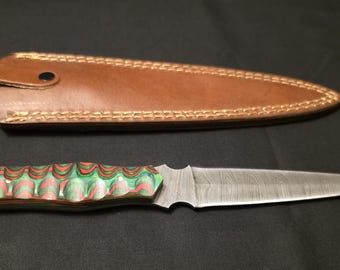 Damascus Steel 10" Dagger with Sheat