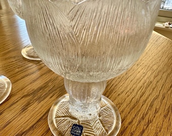 Copas de vino Arabia Pioni (6 unidades) - estilo retro finlandés - diseño esmerilado