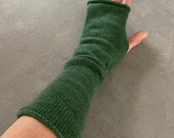 Lawn Green 100% Cashmere Arm Warmers