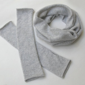 4-laags 100% UK-gesponnen kasjmier sjaal- en armwarmers