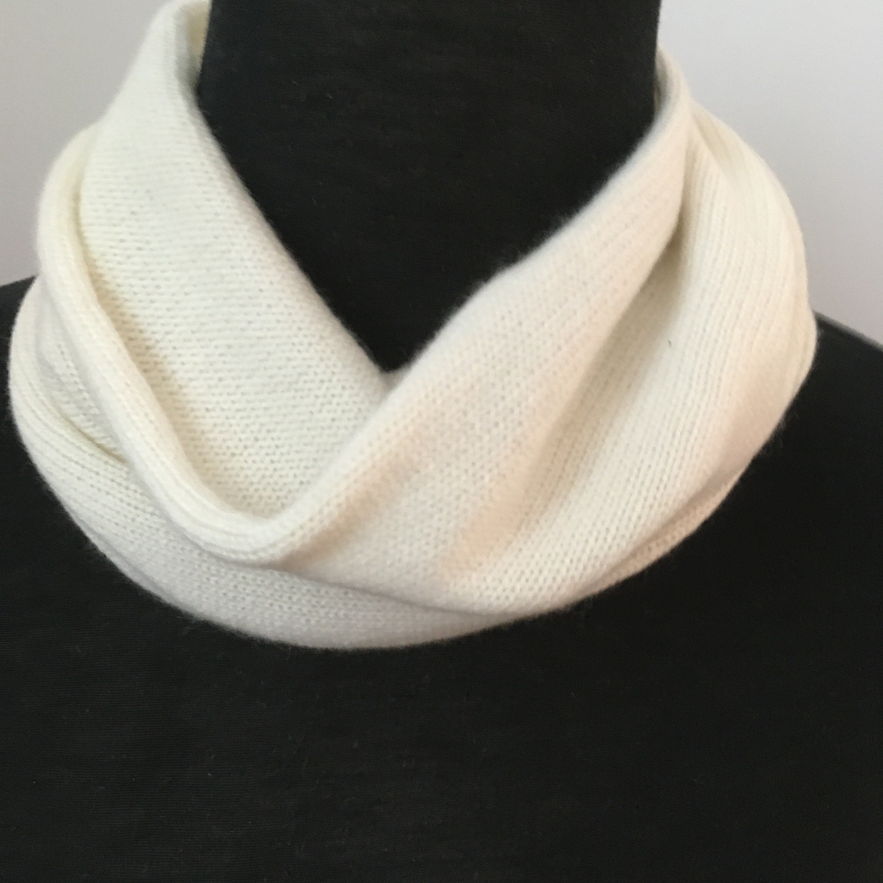 Winter White 4ply 100 Cashmere Scarf snood Etsy Australia