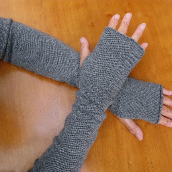 100% 4-laags Schotse/UK gesponnen kasjmier extra lange arm-/handwarmers