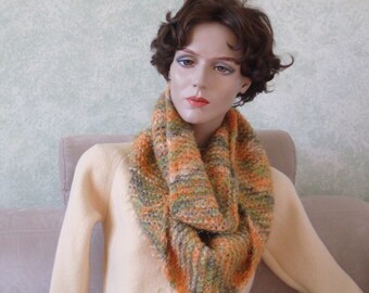 Oversize Chunky gebreide Cowl Sjaal Infinity sjaal breien Neckwarmer haarband in gemengde kleuren---klaar voor schip
