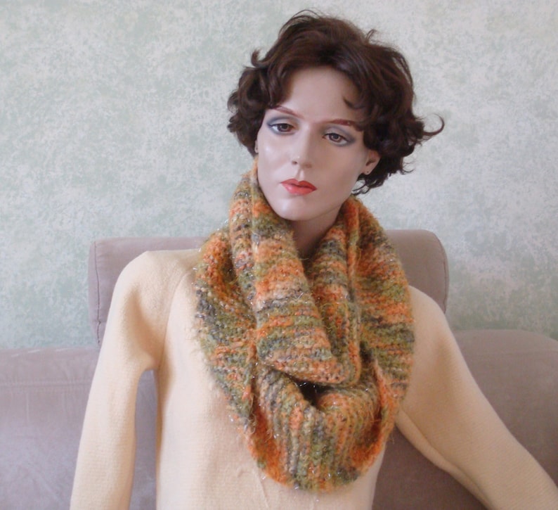 Oversize Chunky Knit Cowl Scarf Infinity Scarf Knit Neckwarmer Snood in ...