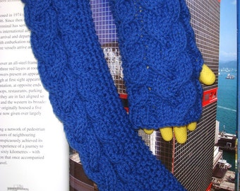 Kabel brei Vingerloze handschoenen lange Hand gebreide handschoenen Arm Warmers Wrist Warmers Koningsblauwen---klaar voor schip