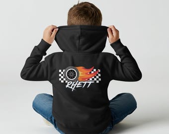 Racing hoodie voor peuter - Match - Dad And Me - Daddy - Cars - Wheels - Fast - Car Loving - Toddler Boy - For Him - aangepaste naam - Little Boys