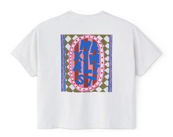 Camiseta maximalista de corte recto para mujer