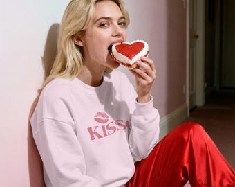 Sudadera de cuello redondo KISSCO / Inspirada en Harry Potter para mujer / Juntos juntos / Besarse todo el tiempo / Disco ocasionalmente / Gira / Conjunto para el aeropuerto