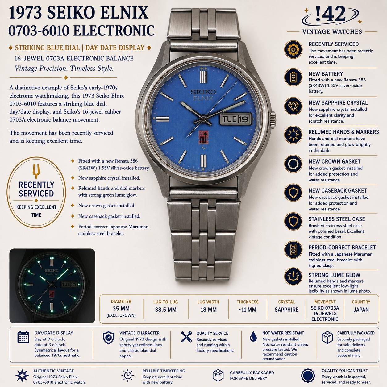 Seiko Elnix - Etsy