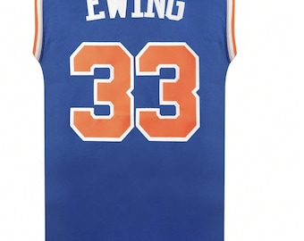 Camiseta de los Knicks de Patrick Ewing número 33 hecha a mano