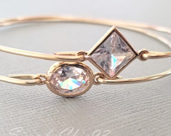 Gold Delicate Fan Bangle- Filigree Bangle,2020 Christmas Gifts her, Bridal Delicate Bracelet, Oval Crystal Diamond Shape Bangle Cuff