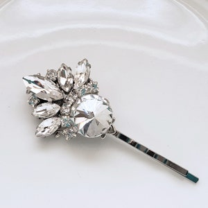 Pair of Wedding Bobby Pin,  Rhinestone Hair Clip , Silver Rhinestone Bridal Clip, Wedding Violet Hair Comb, Art Deco Style Hair Accessories
