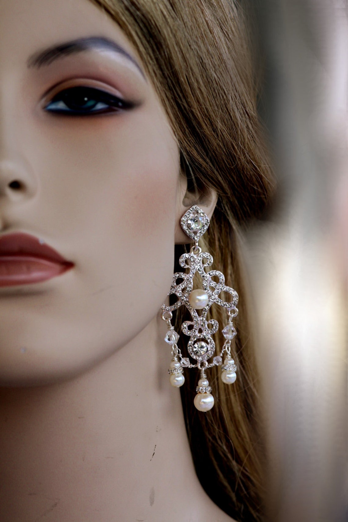 Victorian Bridal Earrings Chandelier Earrings Bridal Etsy