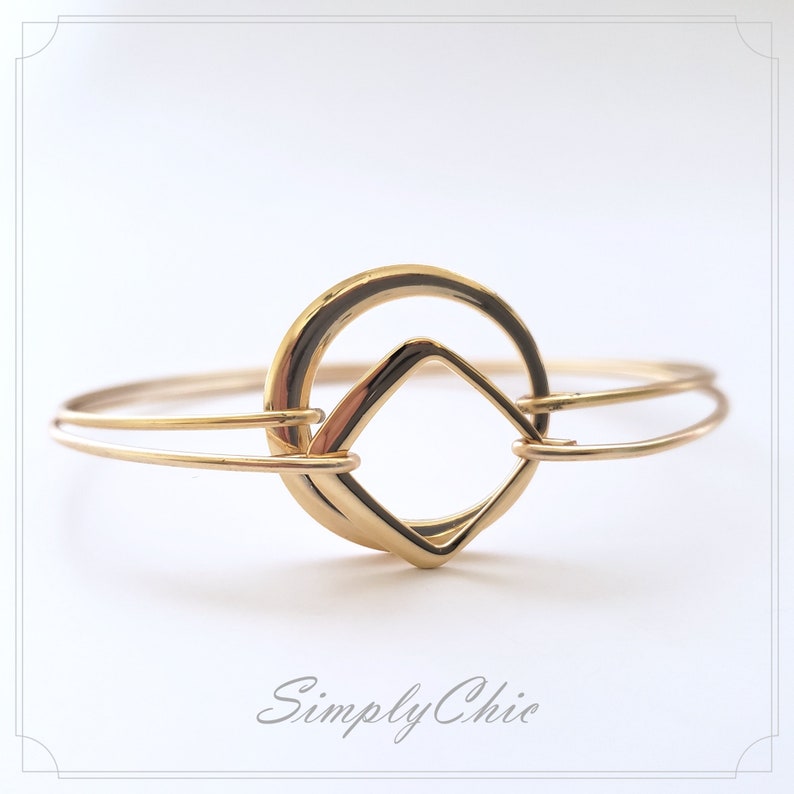 Mother Child CuffOpen Circle Minimalist Bangle Bracelet Etsy