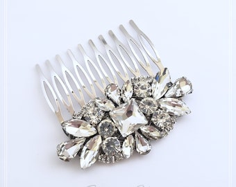 Wedding Rhinestone Hair Comb, Clear Crystal Hair Comb,Victorian Style Hair  Comb, Wedding Hair Accessories, Princess Wedding Comb 2020