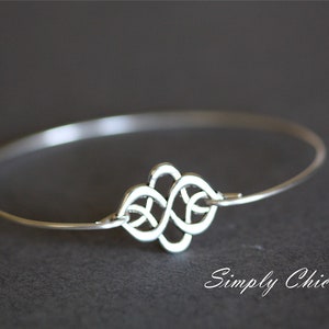 Celtic Knot Bracelet , Silver Knot Bangle , Celtic Bangle, Celtic Jewelry, Knot, Celtic Bracelet, Stackable Bangles,valentine gifts.