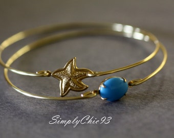 Starfish Bangles Set of 3