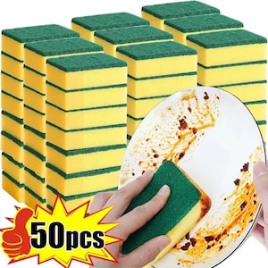 Magic Cleaning Sponge Double Sided Rust Remover Kitchen Scrubber Pot Cleaner Tool