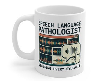 Speech Language Pathologist Mug, Decoding Syllables Coffee Cup, Speech Therapy Gift