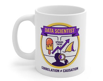 Data Scientist Mug, Correlation Not Causation Coffee Cup, Statistics Office Decor