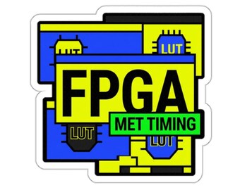 FPGA Engineer Sticker – Neo-Brutalism Met Timing Logic Gate Decal