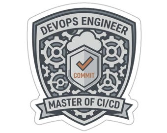 DevOps Engineer Sticker – Master CI/CD Pipeline Badge, Vinyl Art