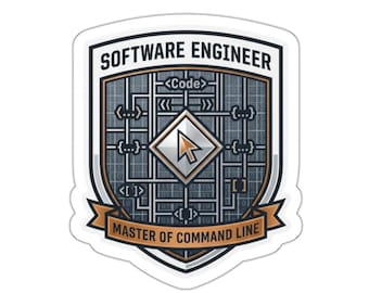 Software Engineer Master of Command Line Sticker (Water-Resistant Vinyl)