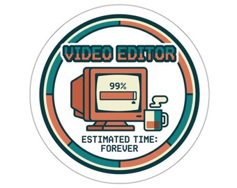Video Editor Sticker – Retro Rendering Progress Bar Decal (99% Complete)